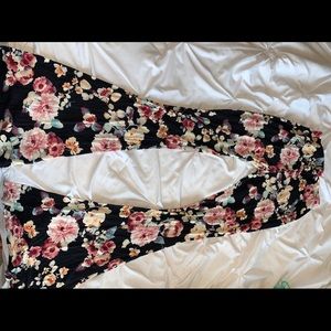 Flower legging flare bottoms